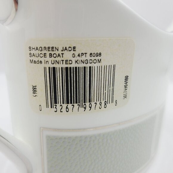 Wedgwood Shagreen Jade Sauce Boat .4 Pt Fine Bone China Made In UK New with tags - Picture 4 of 11